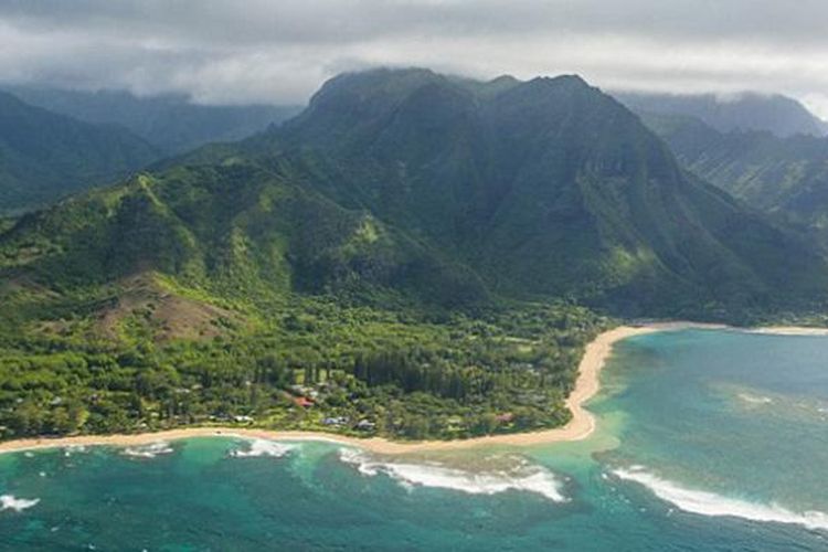 Pemandangan di Pulau Kauai, Hawaii