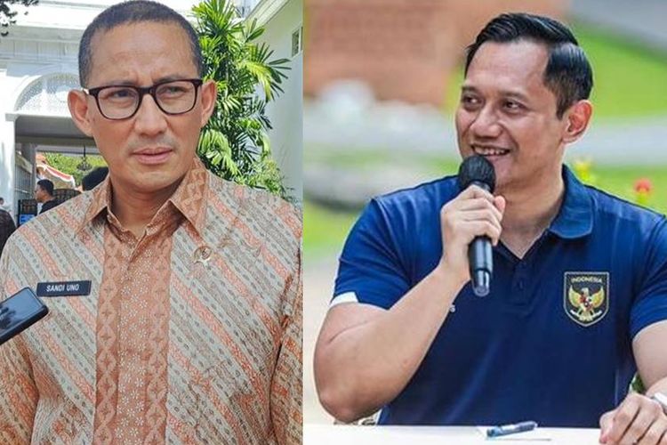 Sandiaga Uno dan Agus Harimurti Yudhoyono.