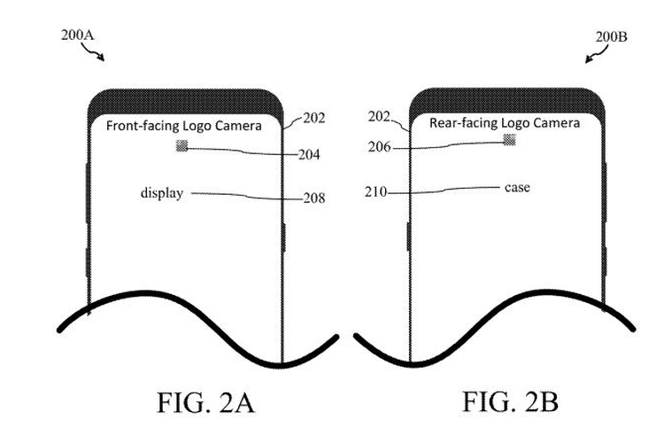 Microsoft mematenkan desain kamera bawah layar dengan susunan serupa logonya.