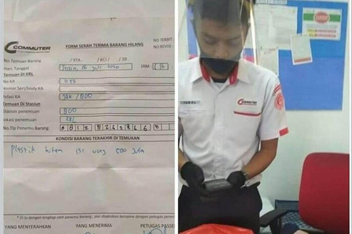 Cleaning Service KRL Temukan Uang Rp 500 Juta