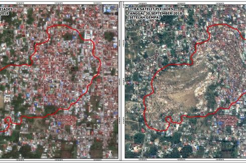 Begini Beda Citra Satelit Sulteng Sebelum dan Sesudah Gempa Donggala