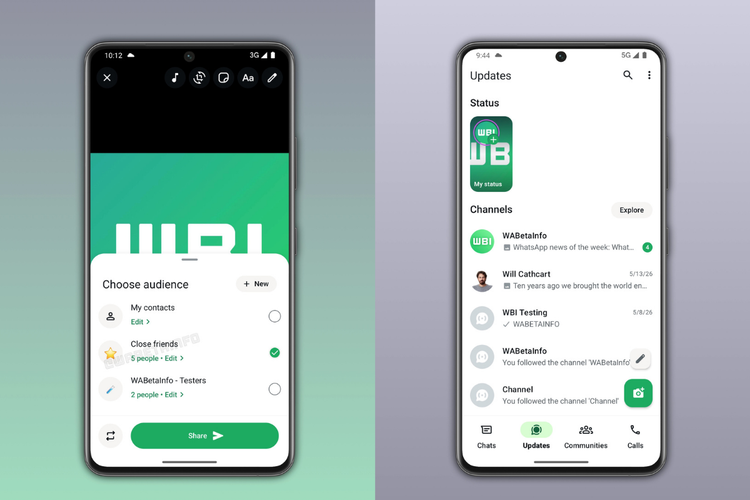 WhatsApp tengah menguji fitur Status privat untuk Close Friends dan grup kontak tertentu di Android serta iOS beta.