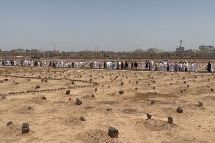 Ilustrasi - Areal pemakaman calon haji yang meninggal dunia di Madinah. 