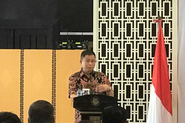 Menteri ESDM Ignasius Jonan di Jakarta, Jumat (12/10/2018).