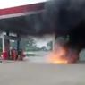 Usai Isi Pertalite di SPBU, Suzuki Thunder Meledak dan Terbakar