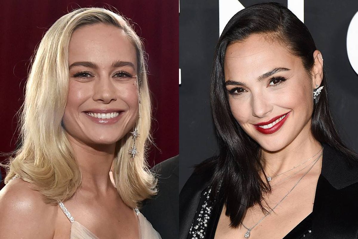 Gal Gadot pemeran Wonder Woman dan Brie Larson pemeran Captain Marvel,