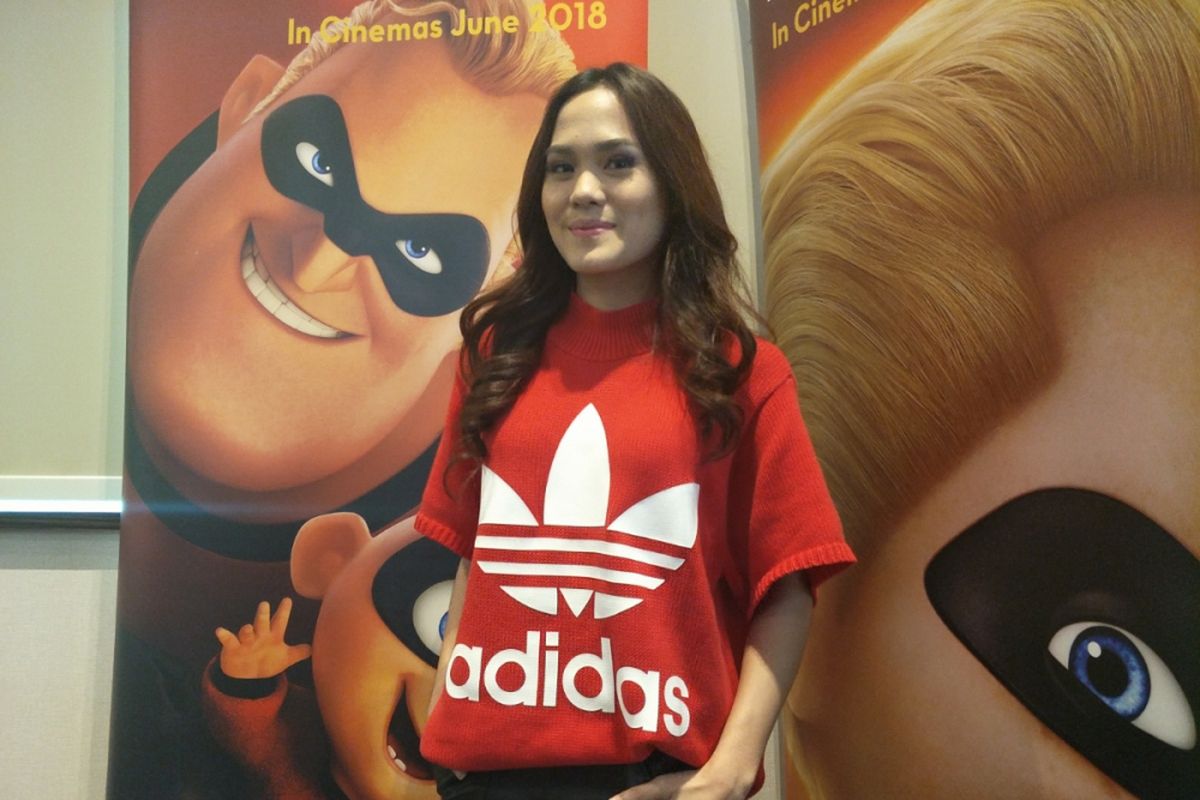 Sheryl Sheinafia diabadikan di Lippo Mall Puri, Jakarra Barat, Kamis (7/6/2018),  setelah berbagi pengalamannya berkunjung ke Studio Animasi Pixar di Amerika Serikat.