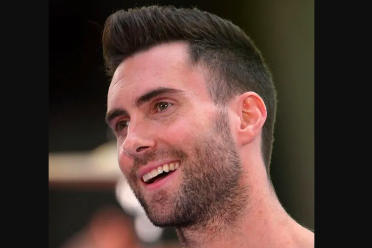 Model rambut ala Adam Levine neat and brushed up 