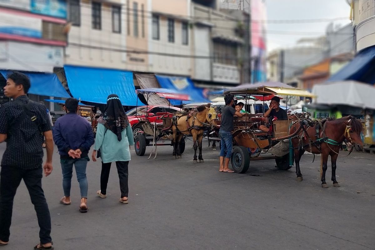 Para kusir delman yang sedang mangkal di Cihideung, Kota Tasikmalaya, Jawa Barat, tak mendapatkan kompensasi Rp 3 juta dari Gubernur Dedi Mulyadi pada Jumat (21/3/2025).