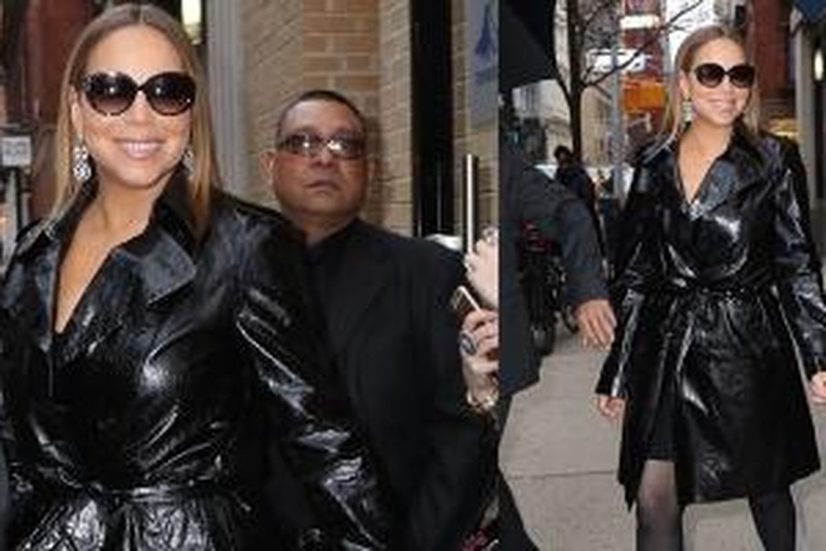 Mariah Carey saat tertangkap kamera Paparazzi ketika berada di New York, Amerika Serikat.