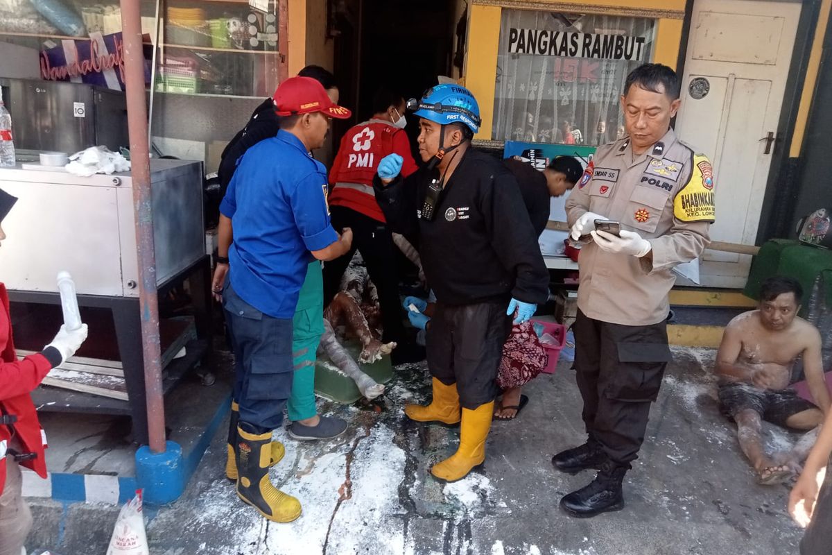 Ledakan keras terjadi di warung nasi Sego Resek yang berada di Jalan Kerto Pamuji, Kelurahan Ketawanggede, Kecamatan Lowokwaru, Kota Malang, Minggu (18/2/2024) pagi.