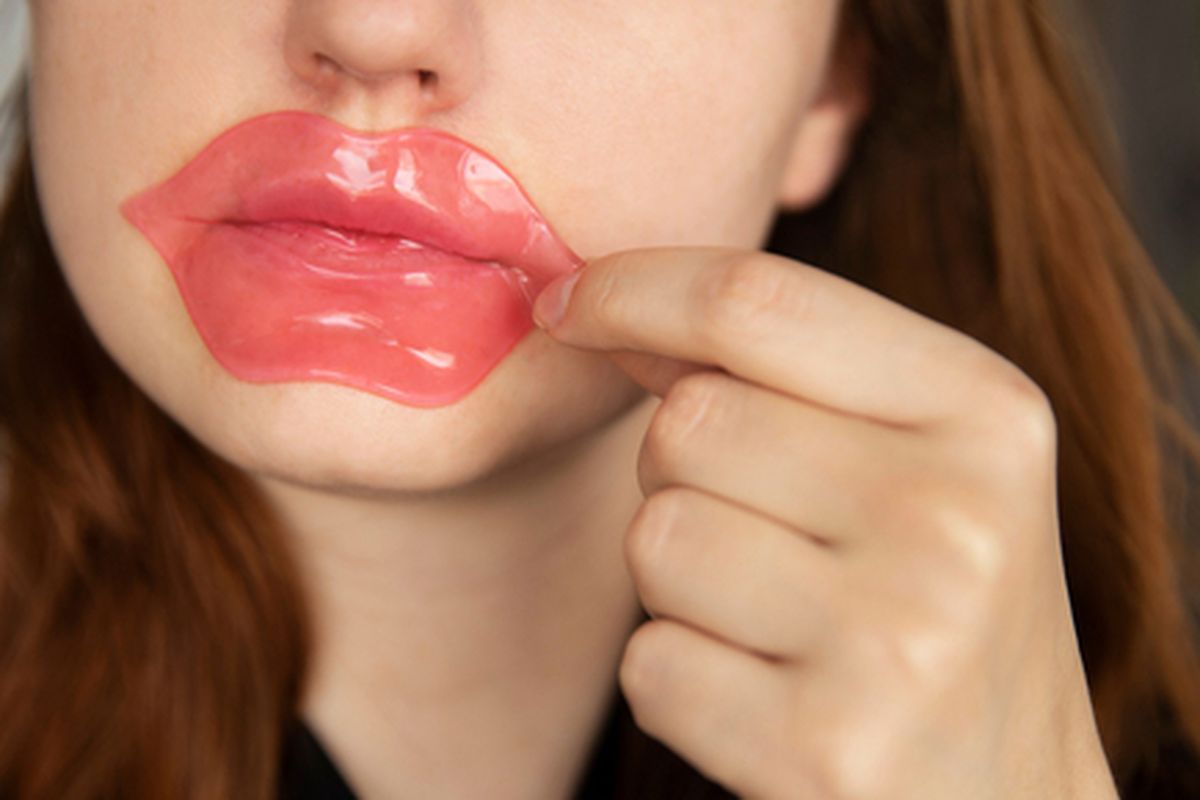 Ilustrasi lip mask.