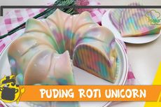 Resep Puding Roti Unicorn, Warna-warni Pastel nan Cantik