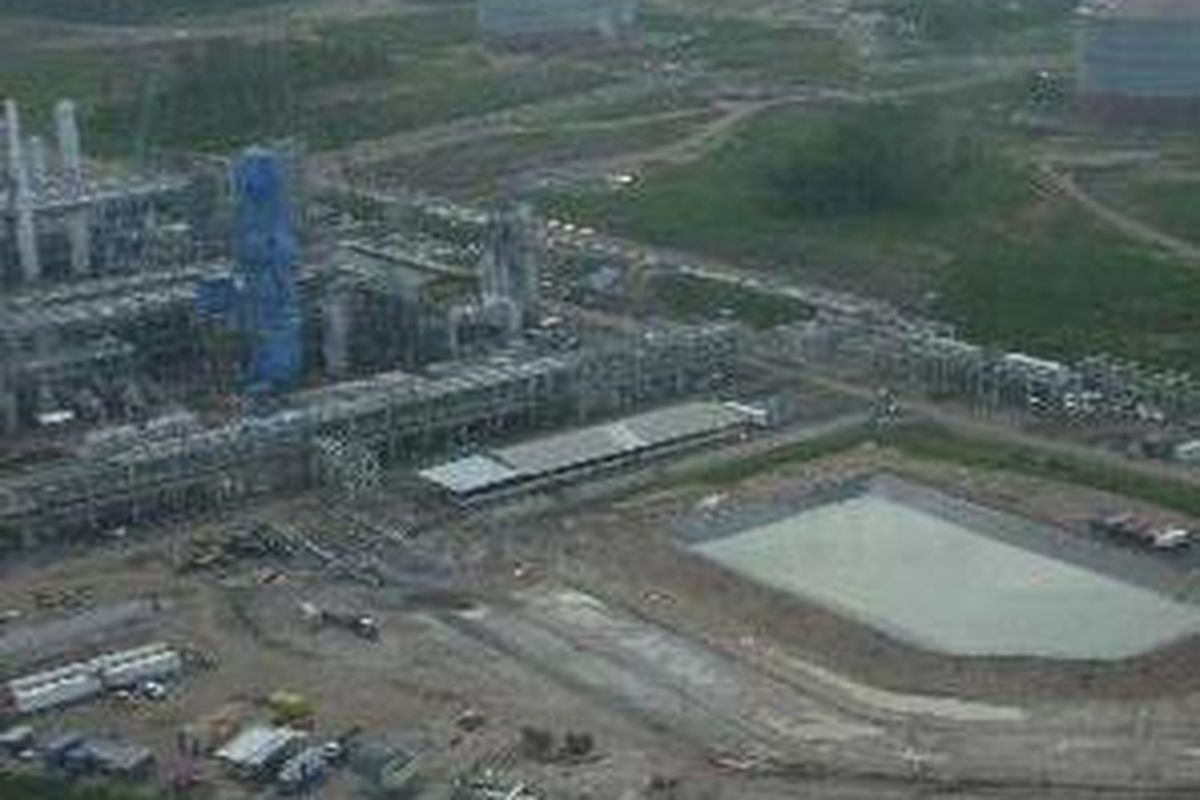 Proyek Gas Alam Tangguh yang berlokasi di Teluk Bintuni, Papua.