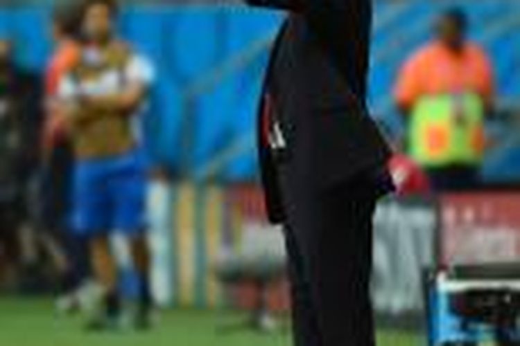 Pelatih tim nasional Swiss, Ottmar Hitzfeld.
