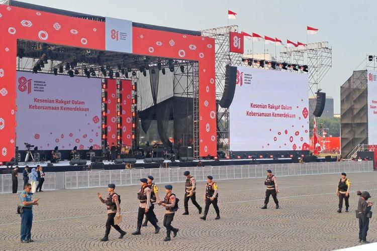 Jelang Karnaval HUT ke-81 RI, Suasana Pesta Rakyat di Monas Makin Meriah