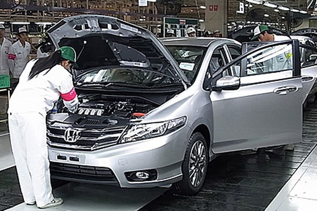 Honda City mulai diproduksi kembali kemarin di pabrik Honda Thailand