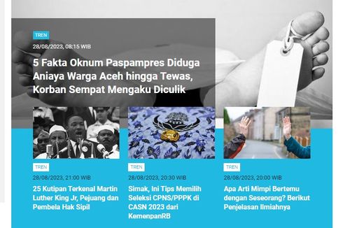 [POPULER TREN] Oknum Paspampres Diduga Aniaya Warga Aceh hingga Tewas | 6 Cara Sehat Mempermanis Kopi Tanpa Tambahan Gula