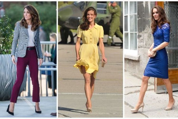 Penampilan Kate Middleton dengan high heels