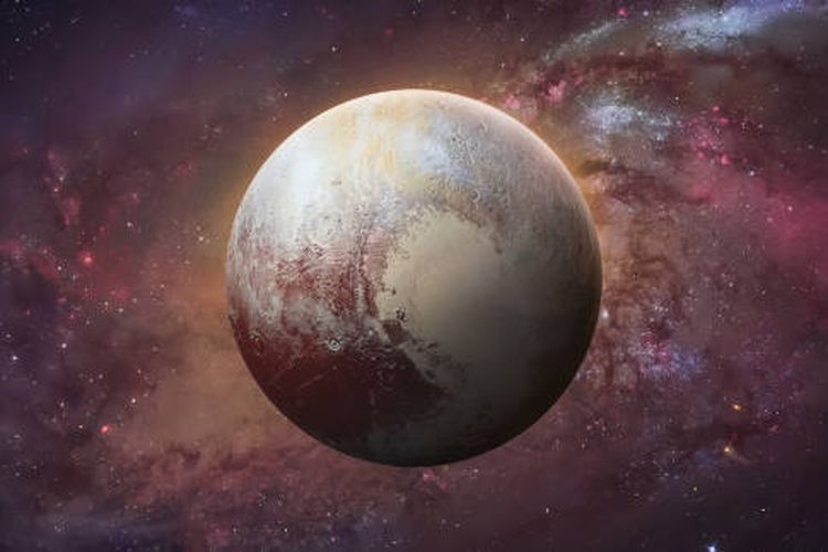 Ilustrasi Pluto, planet yang dihapus dari tata surya.