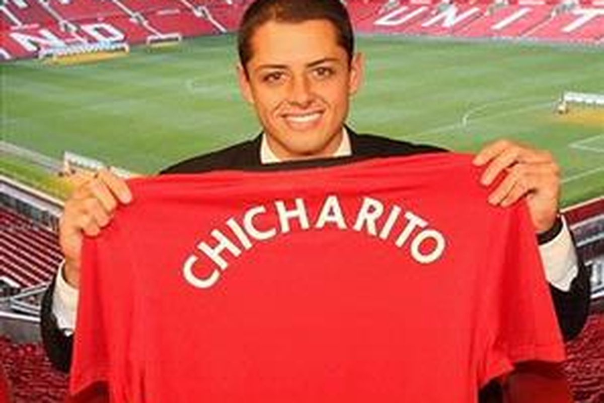 Penyerang Manchester United, Javier Hernandez.