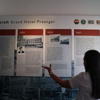 Sejarah Grand Hotel Preanger yang tertera di Museum Preanger