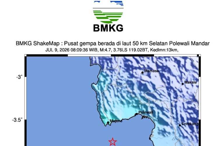 Gempa M 4,7 Polman Dipicu Sesar Naik Selat Makassar, Warga di Rumah Sakit Sempat Kaget