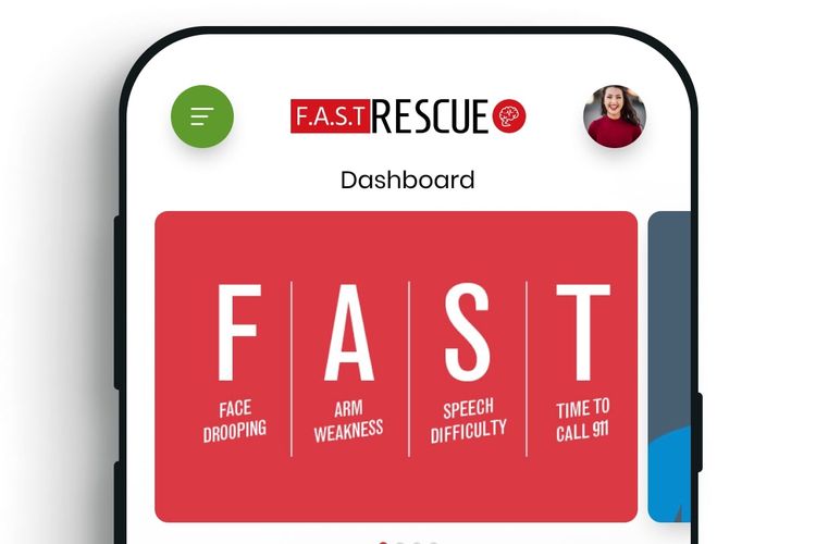 Tampilan alikasi FAST Resque yang dikembangkan ISS dan Angels Initiative dan didukung Kemenkes RI