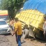 Jalan Lintas Sumatera Riau Macet karena Truk Terjebak di Jalan Rusak