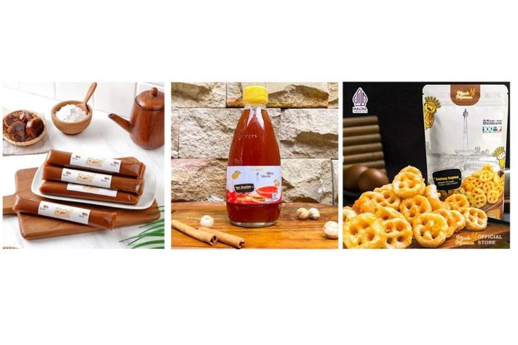 Produk Dodol, Bir Pletok, dan Kembang Goyang yang diproduksi UMKM Oleh-Oleh Jakarta Mpok Mumun.