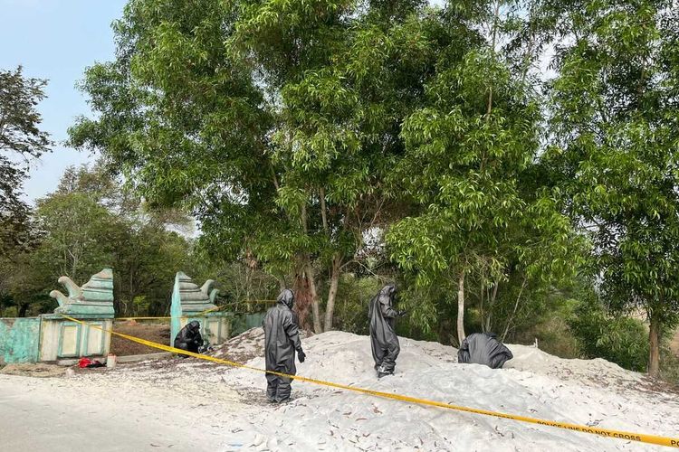 Limbah Potasium Cemari Area Pesawahan Cikande Serang, Polda Banten Turun Tangan