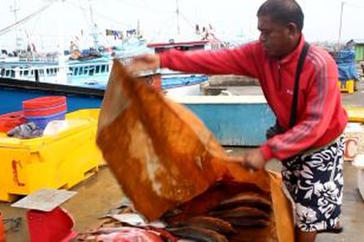 Puluhan ton Ikan nelayan di TPI Cempae, Kota Parepare terancam membusuk karena Pabrik es untuk nelayan di TPI tidak beroprasi. nelayan terpaksa mengawetkan ikan dengan menutup dengan terpal