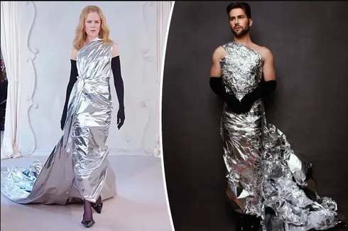 TikToker Bikin Gaun Silver Balenciaga, Terbuat dari Aluminium Foil