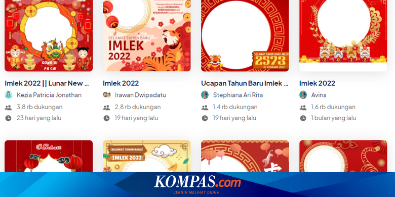 20 Link Twibbon Wallpaper Dan Ucapan Selamat Hari Raya Imlek 2022 Halaman All Kompas Com
