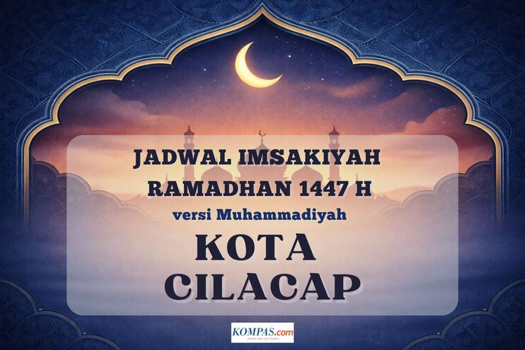 Jadwal imsakiyah untuk Kota Cilacap selama Ramadhan 2026 versi Muhammadiyah , lengkap dari tanggal 1 - 30 Ramadhan 1447 H.