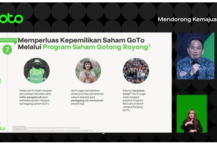 GoTo berencana meluncurkan program Saham Gotong Royong saat hajatan IPO ini.