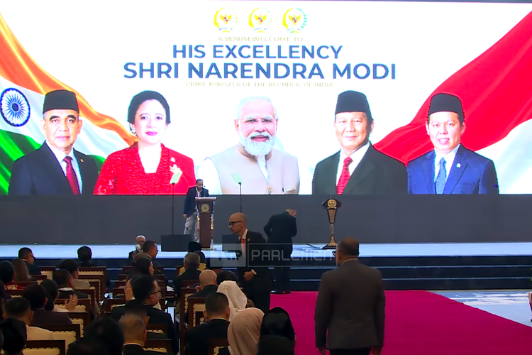 Momen PM India Narendra Modi Berbahasa Indonesia di Depan Anggota DPR RI
