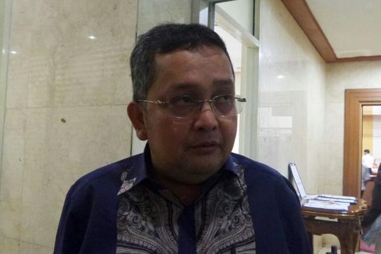 Wakil Ketua Komisi III DPR dari Fraksi PDI Perjuangan, Trimedya Panjaitan di Kompleks Parlemen, Senayan, Jakarta, Rabu (1/2/2017).