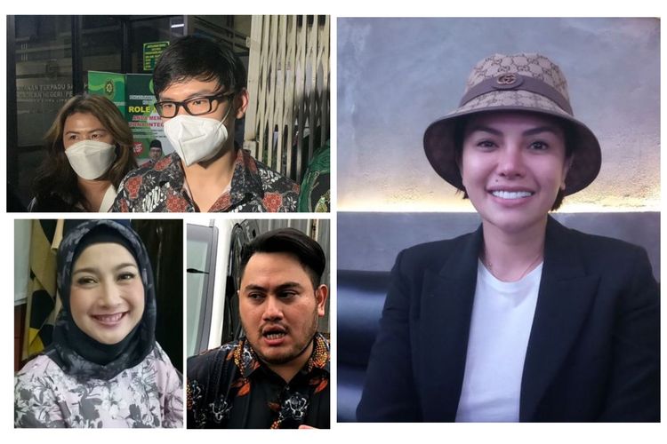 Kolase foto Nikita Mirzani, Nicholas Sean, Desy Ratnasari, dan Nassar