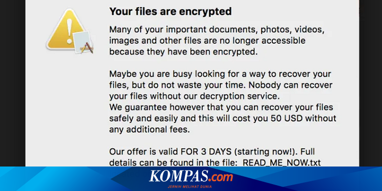 Hati-hati, Ransomware Baru Mulai Menyerang MacOS