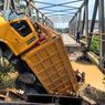 Jembatan Ambles di Langkat Saat Dilewati Truk Pengangkut Pasir     