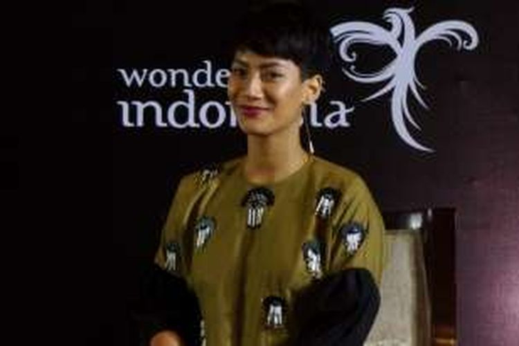 Tara Basro dalam konferensi pers The Amazing Race Musim ke-5 di Hotel Fairmont, Jakarta Pusat, Kamis (28/7/2016).