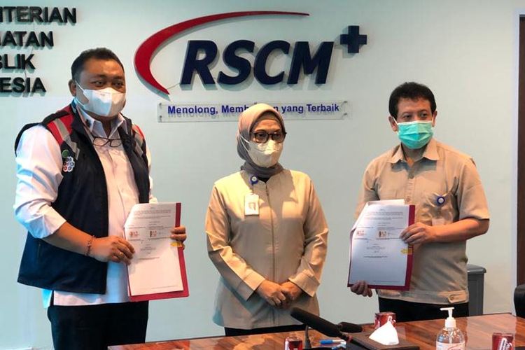 Proses penandatanganan kontrak Critical Medical Unit 3 (CMU3) di RSCM, Senin (5/9/2022)