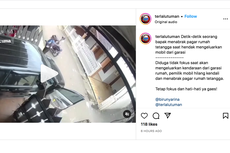 Video Mobil Tabrak Pagar Rumah Tetangga Saat Parkir Mundur