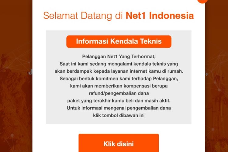 Layanan Net1 milik Sampoerna Telekomunikasi Indonesia dihentikan sementara per 22 Juni lalu. Hal ini berkenaan dengan tunggakan Biaya Hak Penggunaan frekuensi 450 MHz yang belum dibayar sejak 2019. 