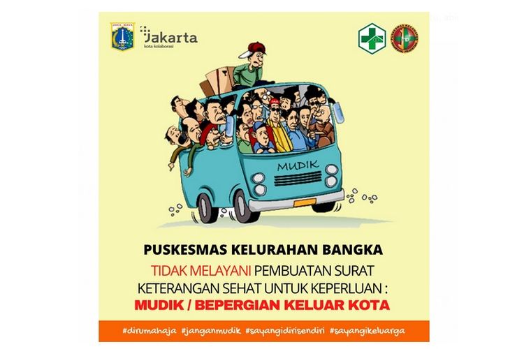 Informasi yang disampaikan Puskesmas Kelurahan Bangka, Jakarta.