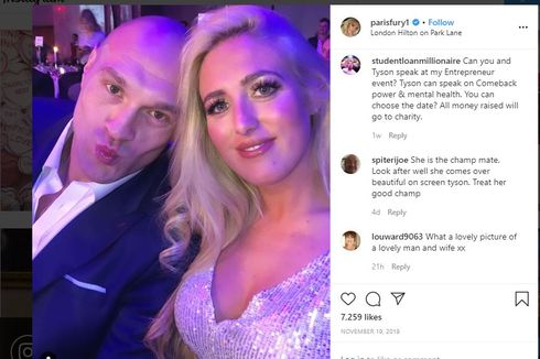 Kisah Cinta Tyson Fury dan Paris, Berawal dari Pesta Pernikahan Teman