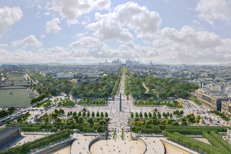 Champs Elysees Jalan Paling Popular Se Dunia Bakal Disulap Jadi Taman Halaman All Kompas Com