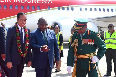 Tiba di Papua Nugini, Jokowi Disambut Perdana Menteri James Marape