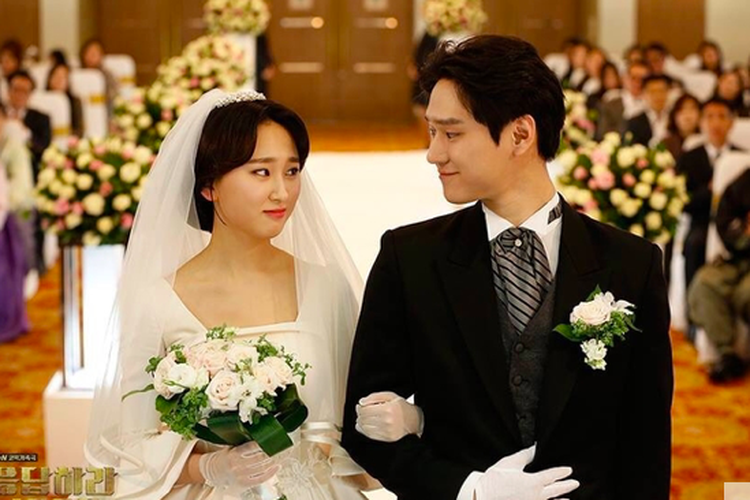 Pernikahan pasangan Sun Woo dan Bo Ra dalam drama Reply 1988.